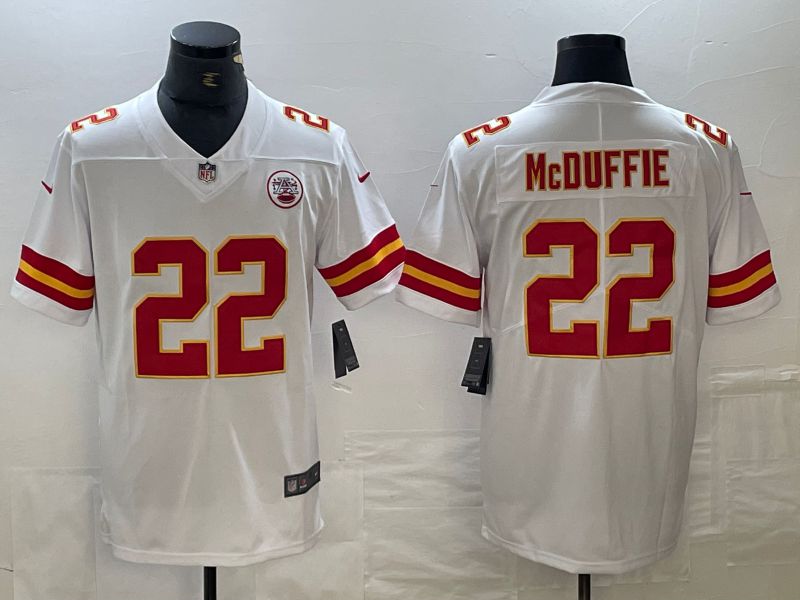 Men Kansas City Chiefs #22 Mcduffie White 2024 Nike Vapor Untouchable Limited NFL Jersey->->NFL Jersey